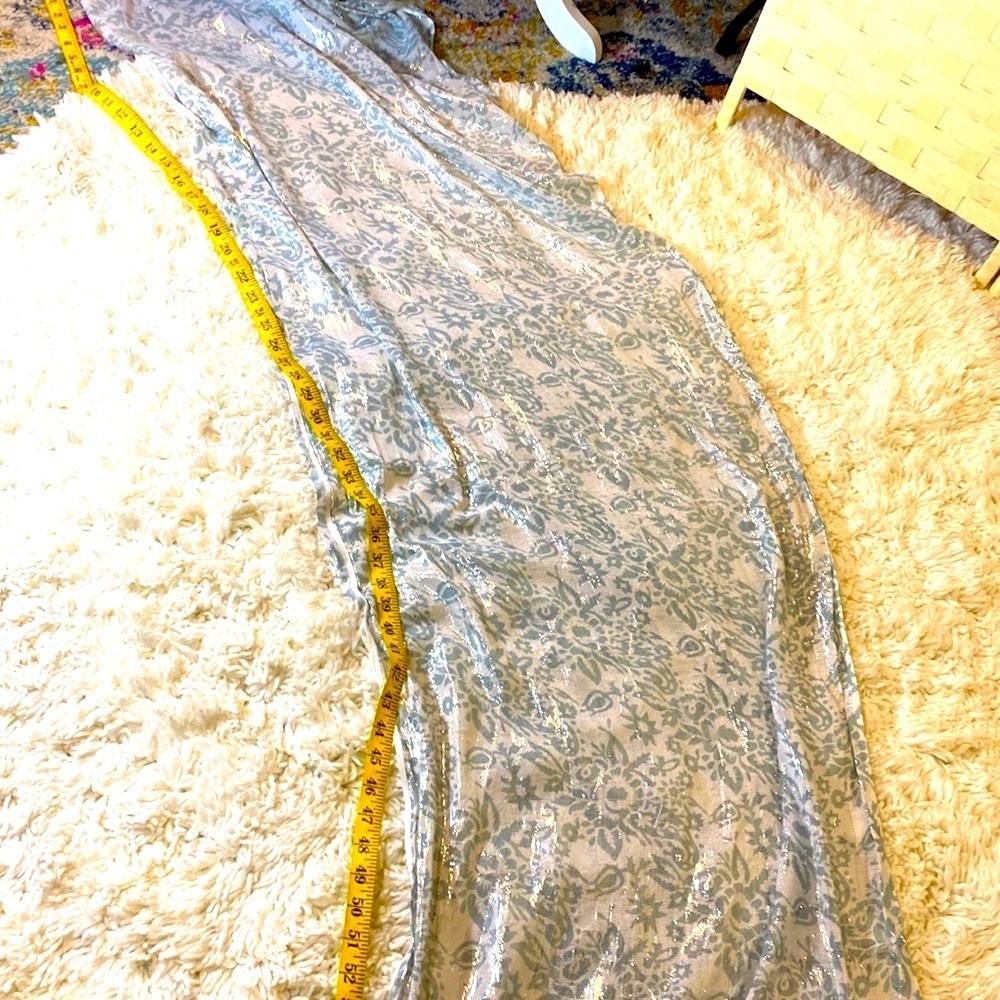 SILVER SCARF WRAP SHINY  69”x 21” - Picture 7 of 8